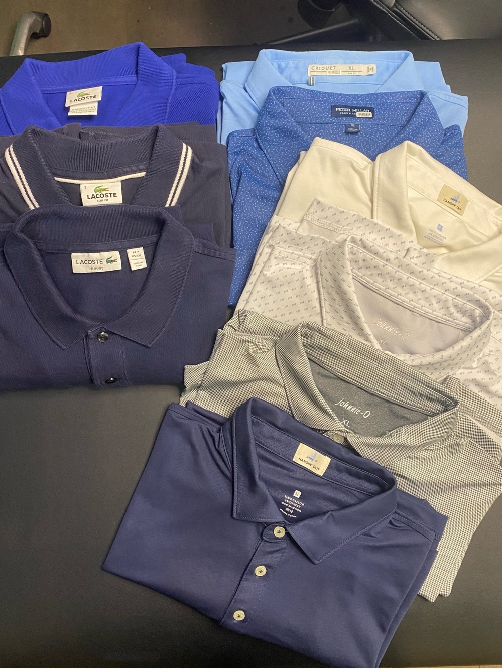 Bundle of 9 men’s polo shirts